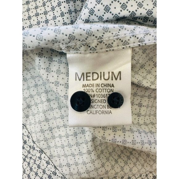 Coastal Men's Long Sleeve Collared Button Up Classic Cotton Shirt, Size M - Picture 5 of 5